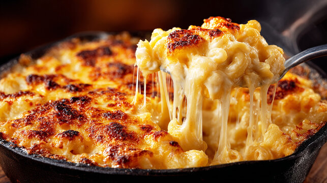 Baked mac and cheese in a blend of melted cheeses at Preva Kitchen Redford MI