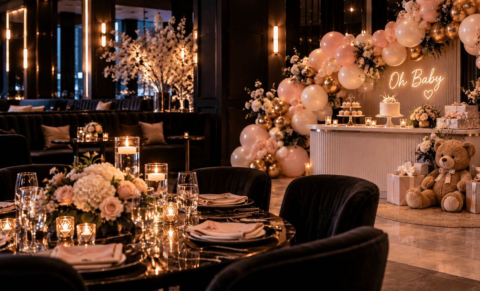 Baby shower venue at PREVA in Redford, Michigan