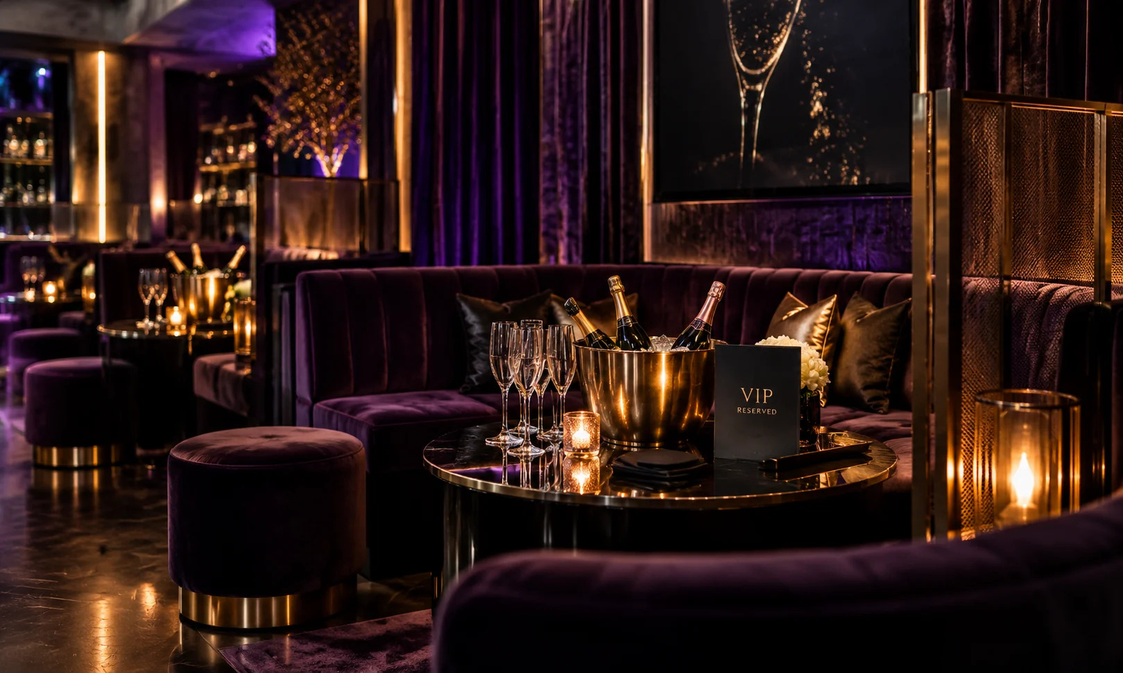 VIP booth seating at PREVA in Redford, Michigan